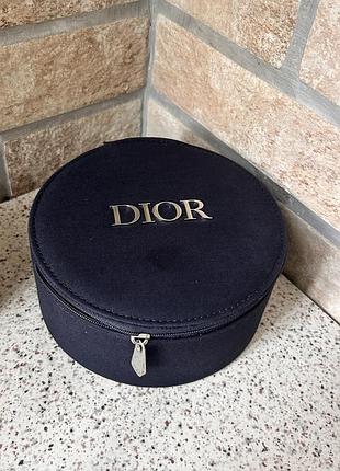 Кругла косметичка dior з 100% бавовни