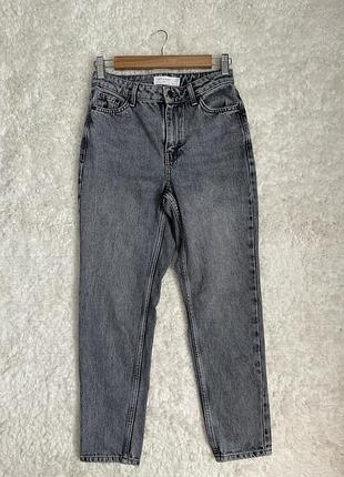 Жіночі графітові джинси мом xs/s topshop