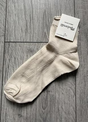 Нові молочні шкарпетки madewell ankle socks, one size