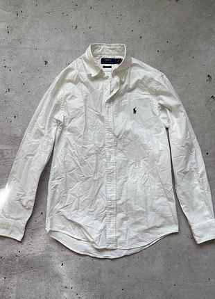 Біла сорочка з довгим рукавом від polo ralph lauren