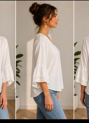 Ексклюзив! ошатна шифонова блуза від brandtex collection eu 44