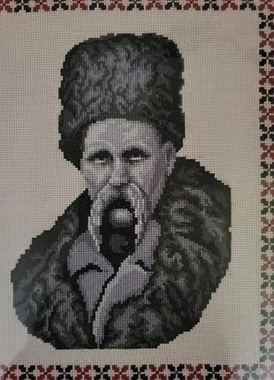 Вышитый портрет тараса григовича шевченка 3