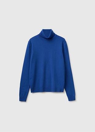 Жіночий синій прямий гольф benetton 3