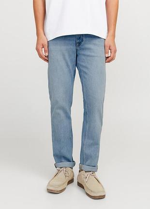 Чоловічі сині прямі джинси jack & jones 33/32
