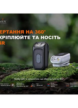 Ліхтар з кліпсою fenix e04r, білий 3