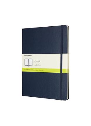 Записная книжка moleskine classic большая, нелинованная сапфир (qp092b20)