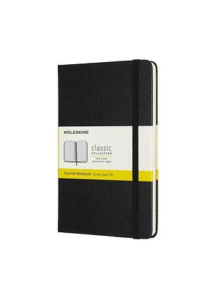 Записная книжка moleskine classic медиум, клетка черный (qp051)