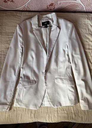 Піджак жіночий білий h&m завужений