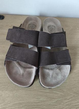 Замшеві чоловічі шльопанці comfort footbed