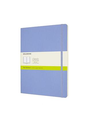 Блокнот moleskine classic большой, нелинованный голубая гортензия мягкий (qp623b42)