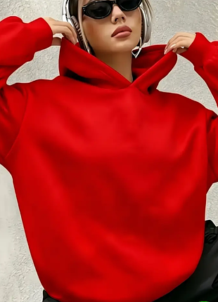 Яркое красное худи oversize ❤️