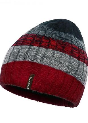 Шапка водонепроникна dexshell beanie gradient червона - мембранна, тепла, для риболовлі, полювання, лиж