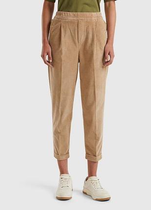 Жіночі коричневі carrot leg штани benetton m
