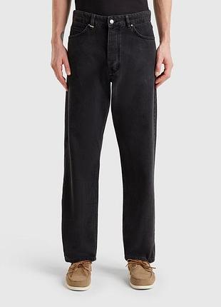 Мужские чёрные relaxed джинсы benetton