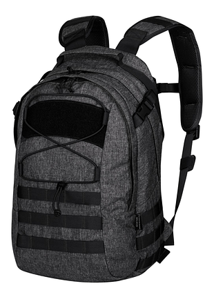 Рюкзак helikon-tex edc 21л, нейлон-полиэстер, меланж черно-серый, 2 отделения, molle, для города/военный