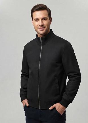 Чоловічий стильний бомбер primark під замшу, чорний, розмір m, l, 2xl