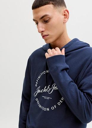 Чоловіче синє пряме худі jack & jones 3