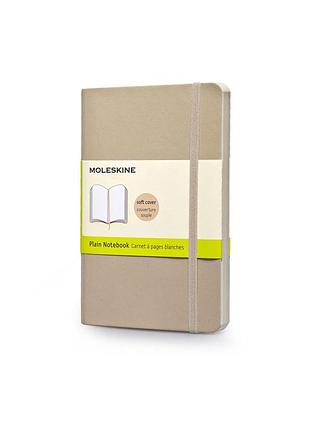 Блокнот moleskine classic карманный, нелинованный пшеничный мягкий (qp613g4)