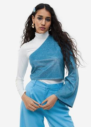 H&amp;m,новый женский топ на одно плечо,р.м