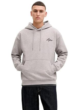 Чоловіче light grey melange худі jack & jones