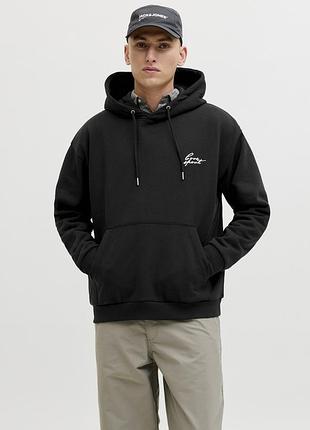 Чоловіче чорне худі jack & jones