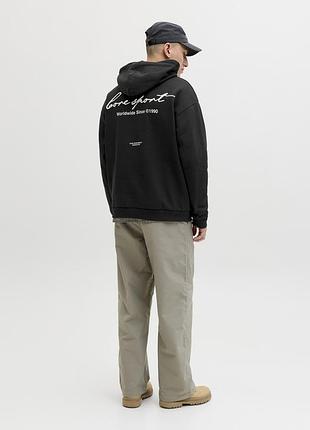 Чоловіче чорне худі jack & jones 2