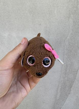 Плюшева іграшка ty beanie boos "teeny tys maggie" з м'якою головкою та пуделем, 10 см, mwmt, що складаються в один ряд