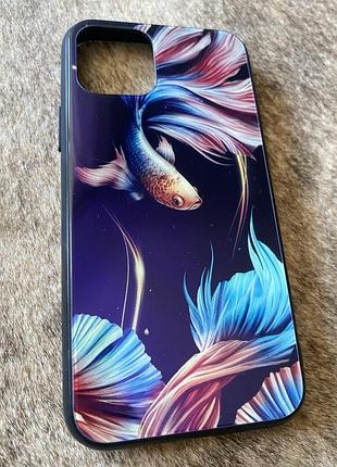 Новый стеклянный светящийся чехол с рыбкой петушком (betta fish) для iphone 11 pro