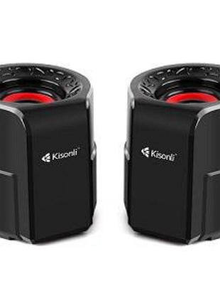 Колонки для комп'ютера kisonli technology co a-909 aux / jack 3,5 mm black