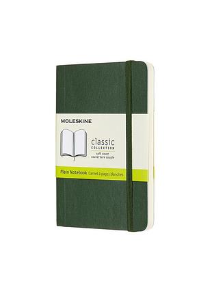 Блокнот moleskine classic карманный, нелинованный миртовый зеленый мягкий (qp613k15)