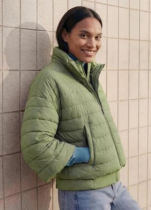Жіноча синя кльош куртка benetton зелений, xs