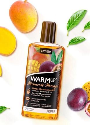 Съедобное масссажное масло с разогревающим эффектом warmup mango maracuya 150 мл