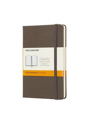 Записник moleskine classic кишеньковий, лінійка коричневий (mm710p14)