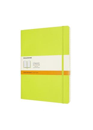 Записная книжка moleskine classic большая, линейка лимонный зеленый мягкая (qp621c2)