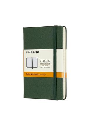 Блокнот moleskine classic карманный, линейка миртовый зеленый (mm710k15)