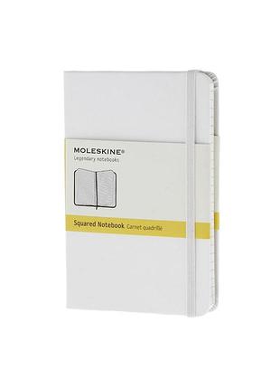 Блокнот moleskine classic карманный, клетка белый (mm712wh)