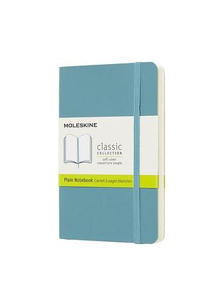 Блокнот moleskine classic карманный, нелинованный океанский синий мягкий (qp613b35)