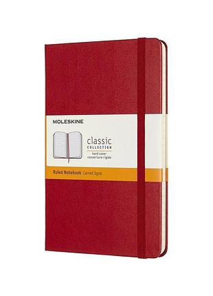 Записник moleskine classic медіум, лінійка червоний (qp050f2)