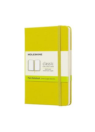 Записная книжка moleskine classic карманная, нелинованная желтая (qp012m18)