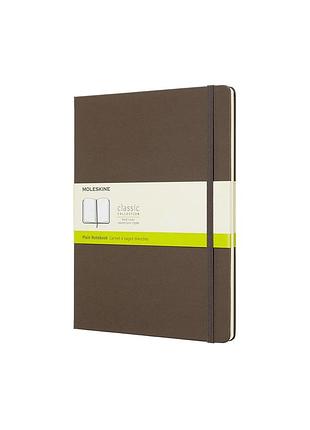 Записная книжка moleskine classic большая, нелинованная коричневая (qp092p14)