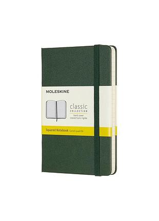 Записная книжка moleskine classic карманная, клетка миртовый зеленый (mm712k15)