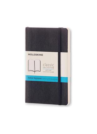 Записная книжка moleskine classic карманная, точка черный мягкий (qp614)
