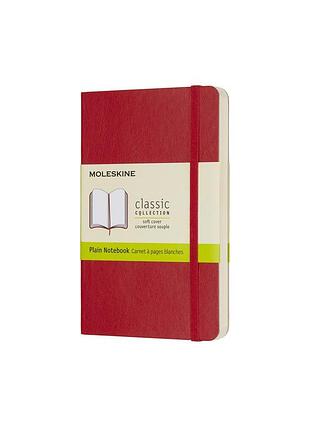 Блокнот moleskine classic карманный, нелинованный красный мягкий (qp613f2)
