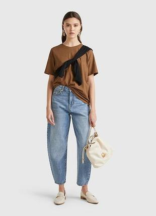 Женские синие bootcut джинсы benetton синий, 29 5