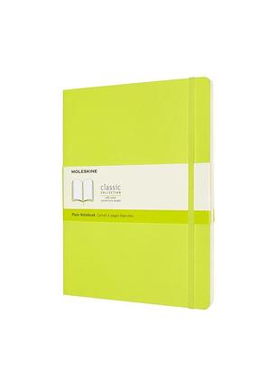 Записная книжка moleskine classic большая, нелинованная лимонно-зеленая мягкая (qp623c2)