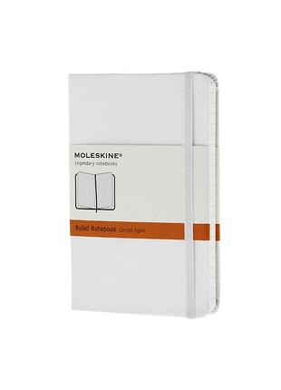 Записник moleskine classic кишеньковий, лінійка білий (mm710wh)