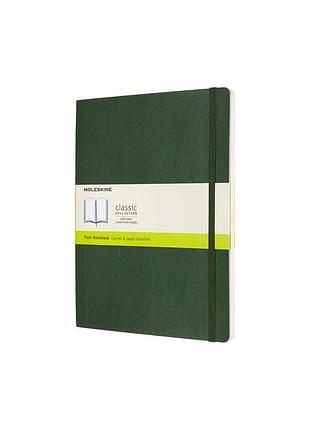 Записная книжка moleskine classic большая, нелинованная миртово-зеленая мягкая (qp623k15)
