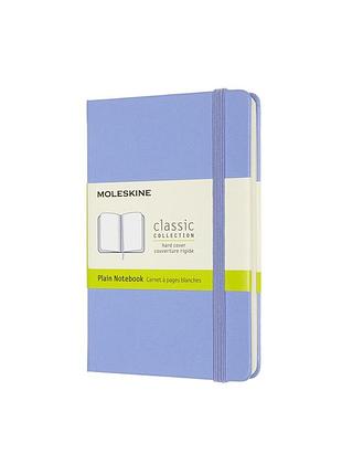 Блокнот moleskine classic карманный, нелинованный голубая гортензия мягкий (qp613b42)