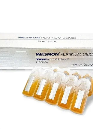 Питна плацента melsmon platinum liquid для краси і молодості 30шт по 10мл на 1 місяць прийому