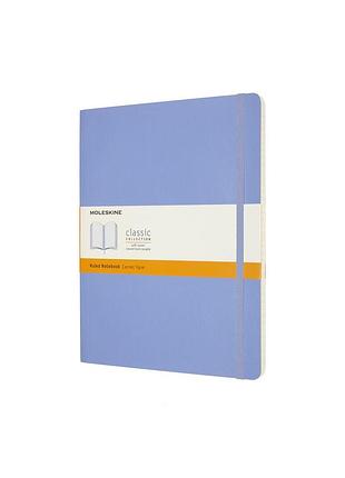 Блокнот moleskine classic большой, линейка голубая гортензия мягкий (qp621b42)
